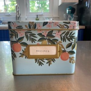 Rifle paper co citrus grove recipe box tin